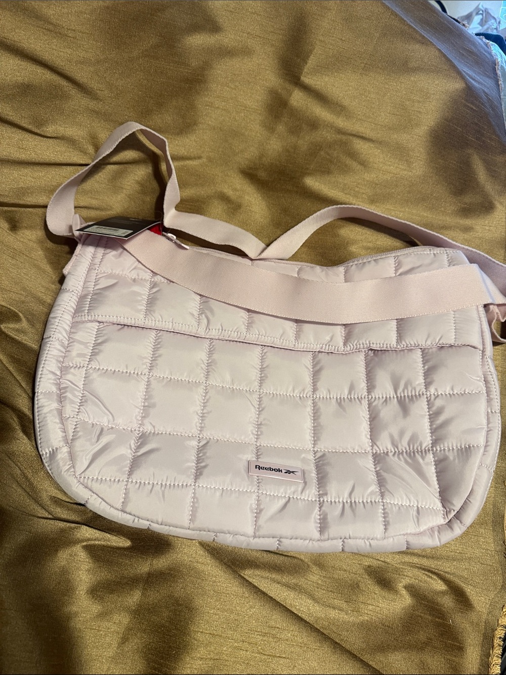 Reebok Quilted Shoulder Bag - Pale Pink